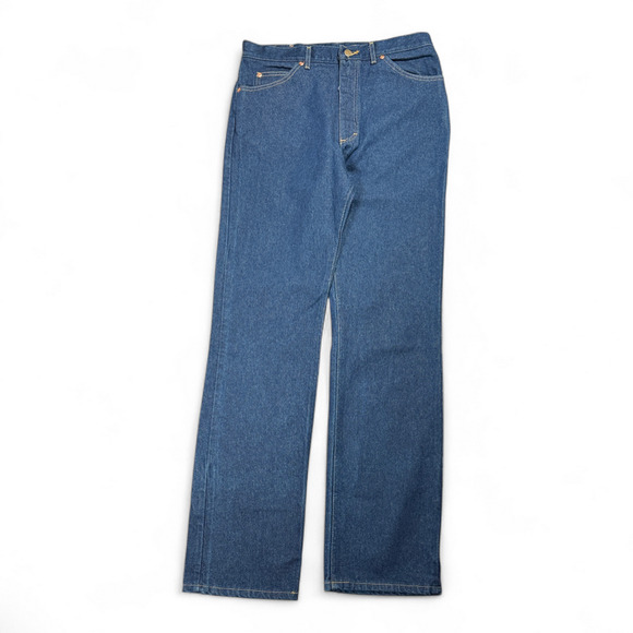 Vintage Lee Riders Jeans Mens 34x34 Dark Wash Straight Regular USA Made 80s - Picture 1 of 12